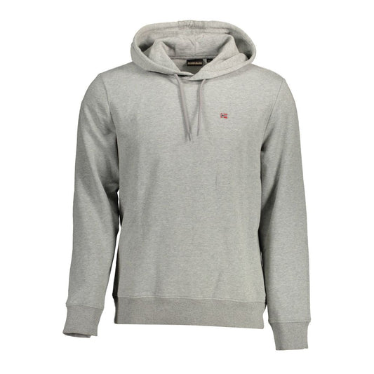 Napapijri Chic Gray Organic Cotton Blend Hoodie Napapijri