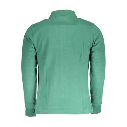 La Martina Elegant Long Sleeve Green Polo La Martina