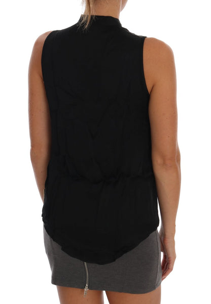 Versace Jeans Chic Sleeveless Black Shirt Blouse Versace Jeans