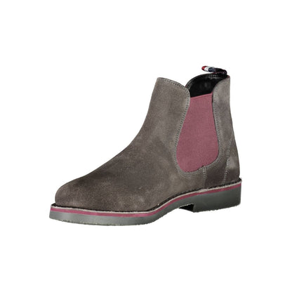 U.S. POLO ASSN. Elegant Gray Ankle Boots with Contrasting Details U.S. POLO ASSN.