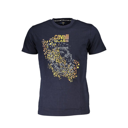 Cavalli Class Blue Cotton T-Shirt Cavalli Class