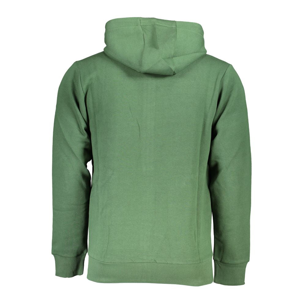 U.S. Grand Polo Chic Green Hooded Sweatshirt with Elegant Embroidery U.S. Grand Polo