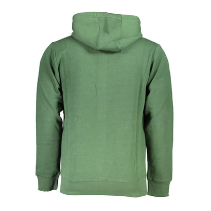 U.S. Grand Polo Chic Green Hooded Sweatshirt with Elegant Embroidery U.S. Grand Polo