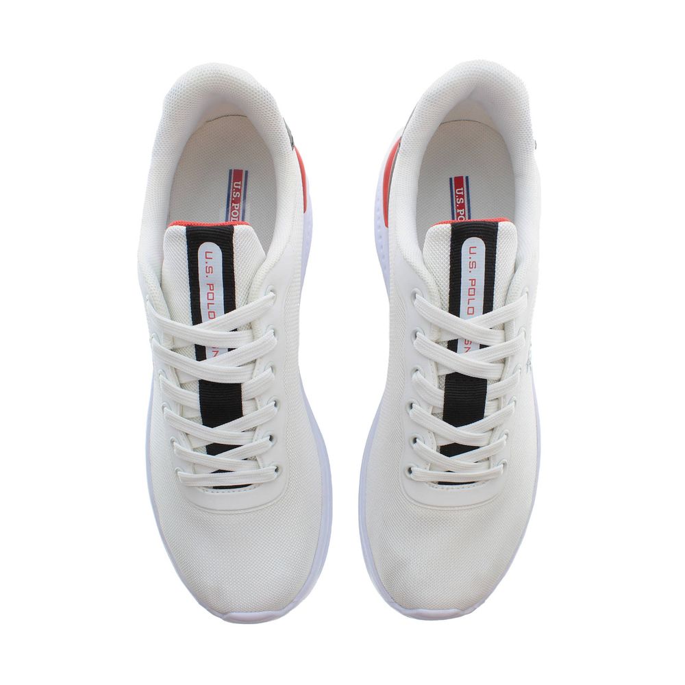 U.S. POLO ASSN. Sleek White Sports Sneakers with Contrasting Accents U.S. POLO ASSN.