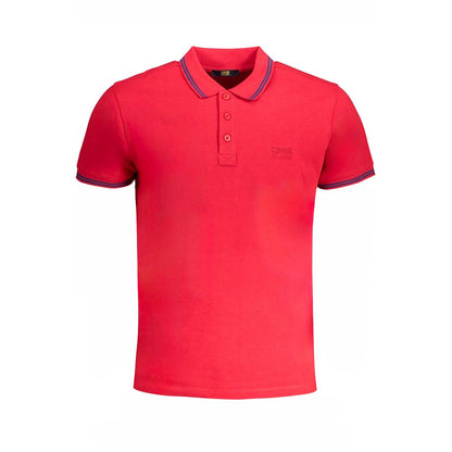 Cavalli Class Red Cotton Polo Shirt Cavalli Class