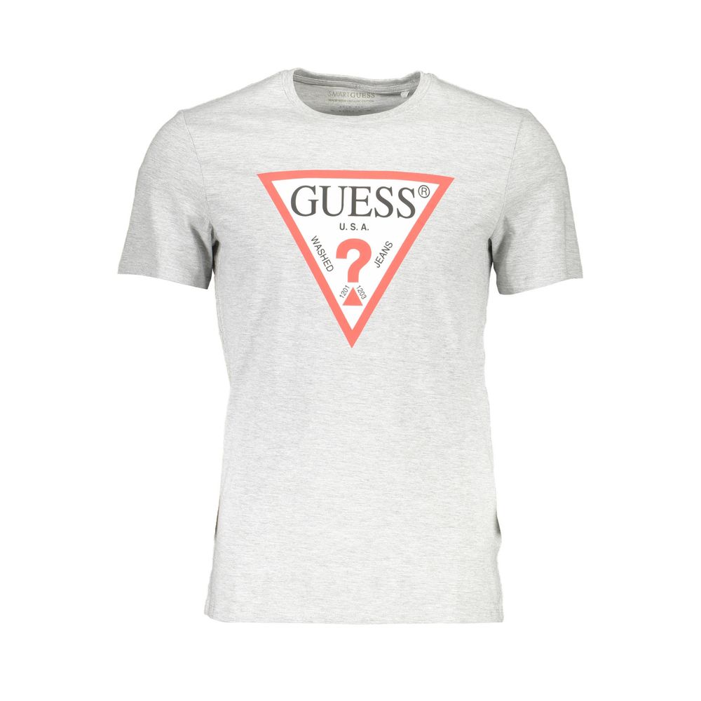 Guess Jeans Chic Gray Slim Fit Logo Tee Guess Jeans