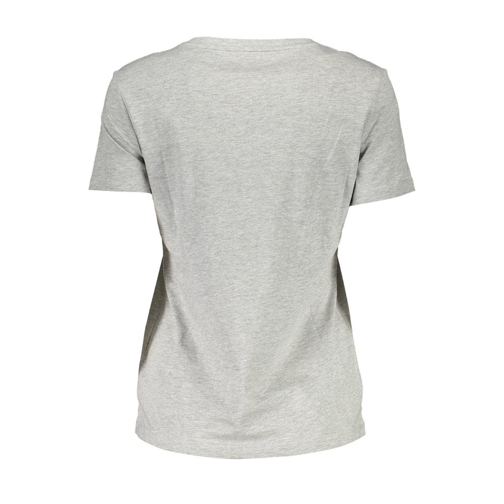 Guess Jeans Elite Gray Organic Cotton Tee for Her Guess Jeans