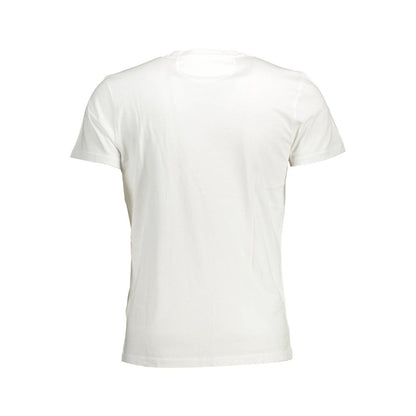 La Martina Elegant White Embroidered Tee for Men La Martina