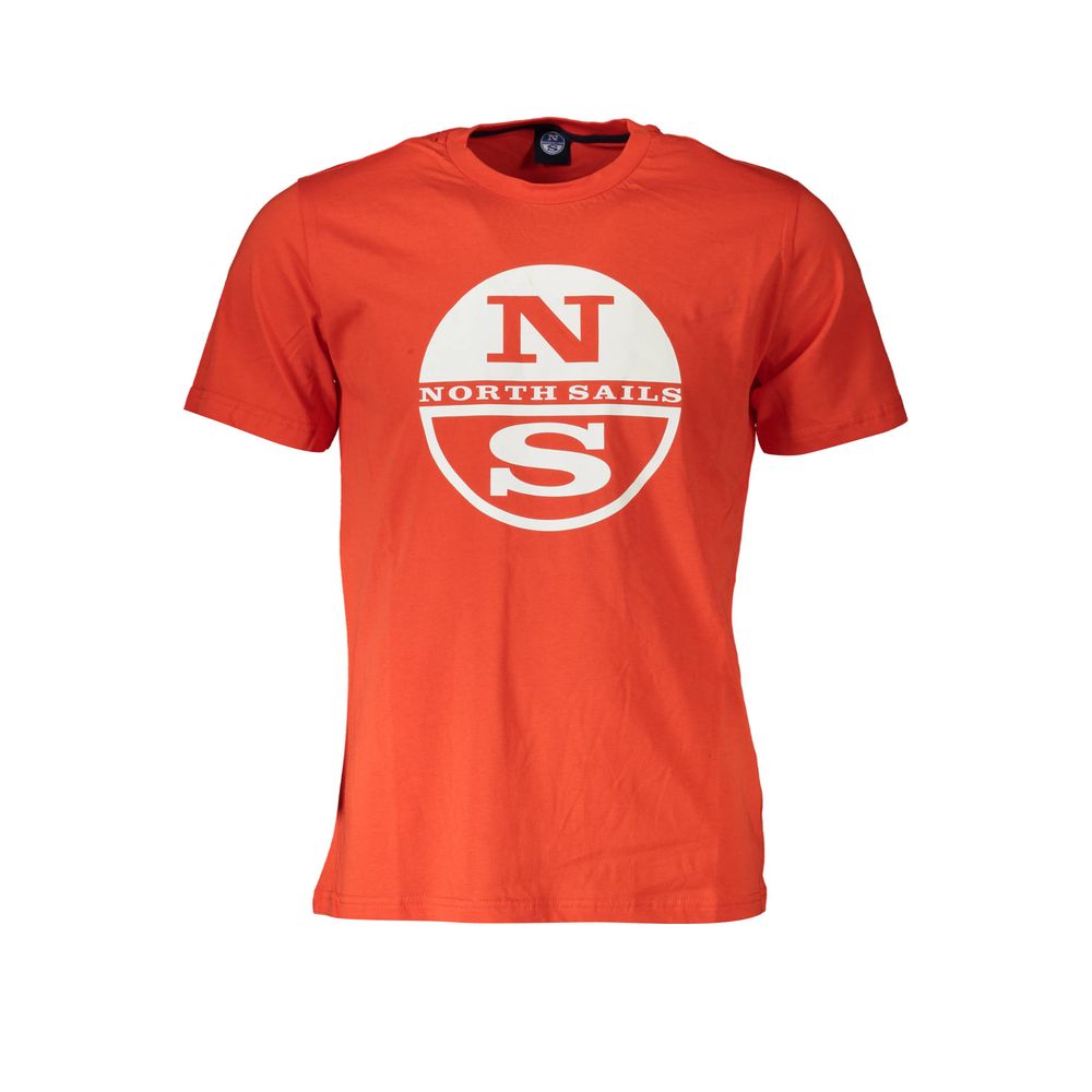 North Sails Vibrant Red Printed Cotton Tee North Sails