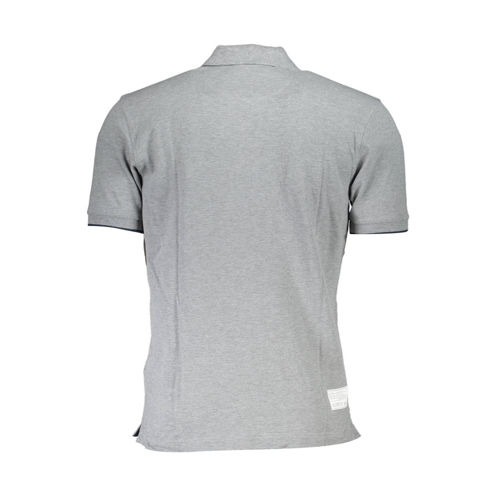 La Martina Elegant Gray Polo with Contrasting Details La Martina