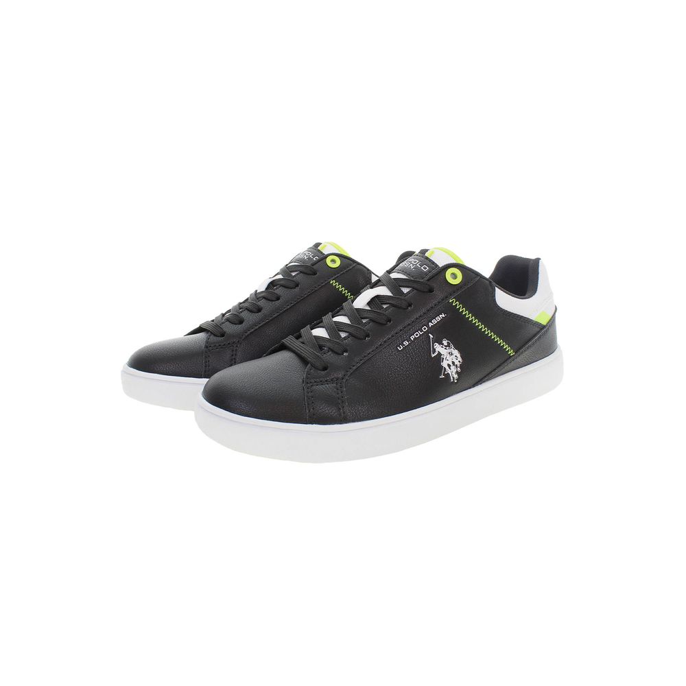 U.S. POLO ASSN. Elegant Black Lace-Up Sneakers U.S. POLO ASSN.