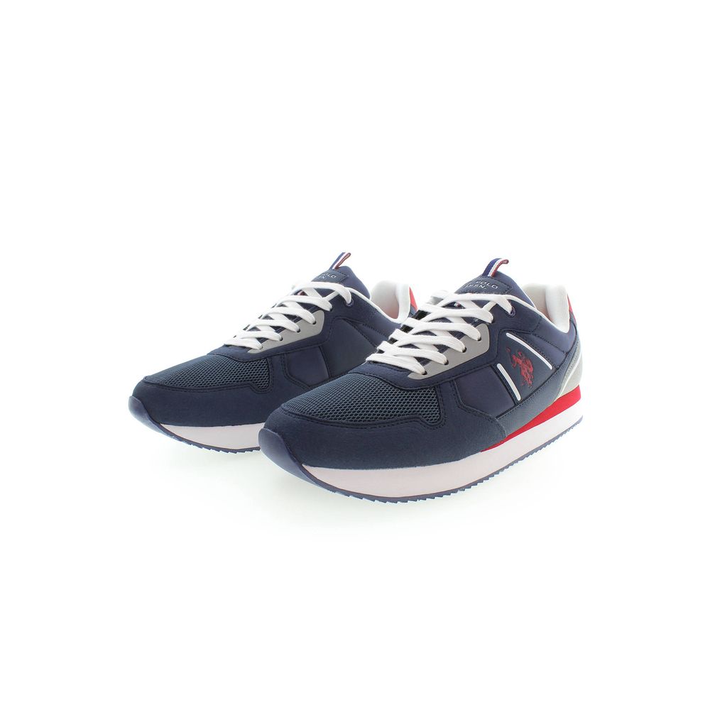 U.S. POLO ASSN. Sleek Blue Sports Sneakers with Contrasting Accents U.S. POLO ASSN.