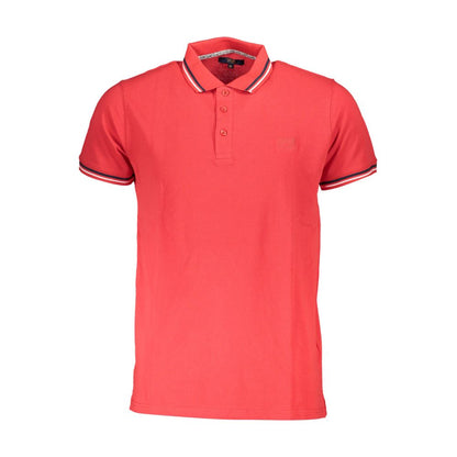 Cavalli Class Red Cotton Polo Shirt Cavalli Class