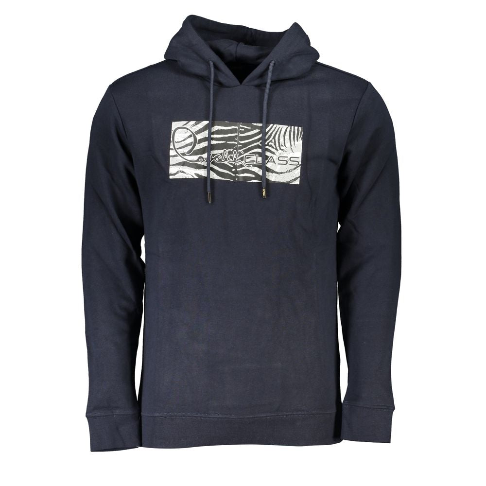 Cavalli Class Elegant Blue Hooded Sweatshirt - Cozy & Stylish Cavalli Class