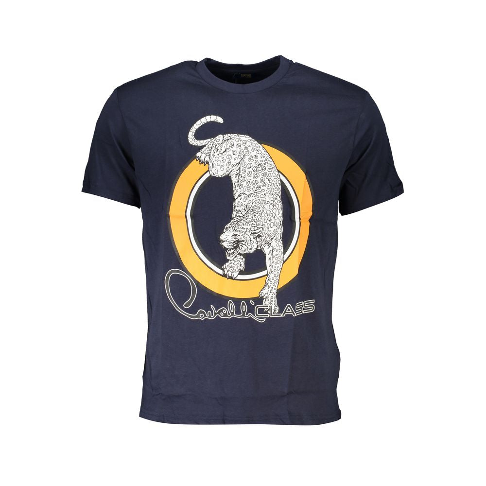 Cavalli Class Blue Cotton T-Shirt Cavalli Class