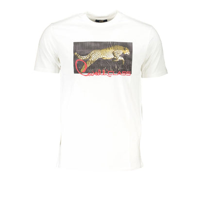 Cavalli Class White Cotton T-Shirt Cavalli Class