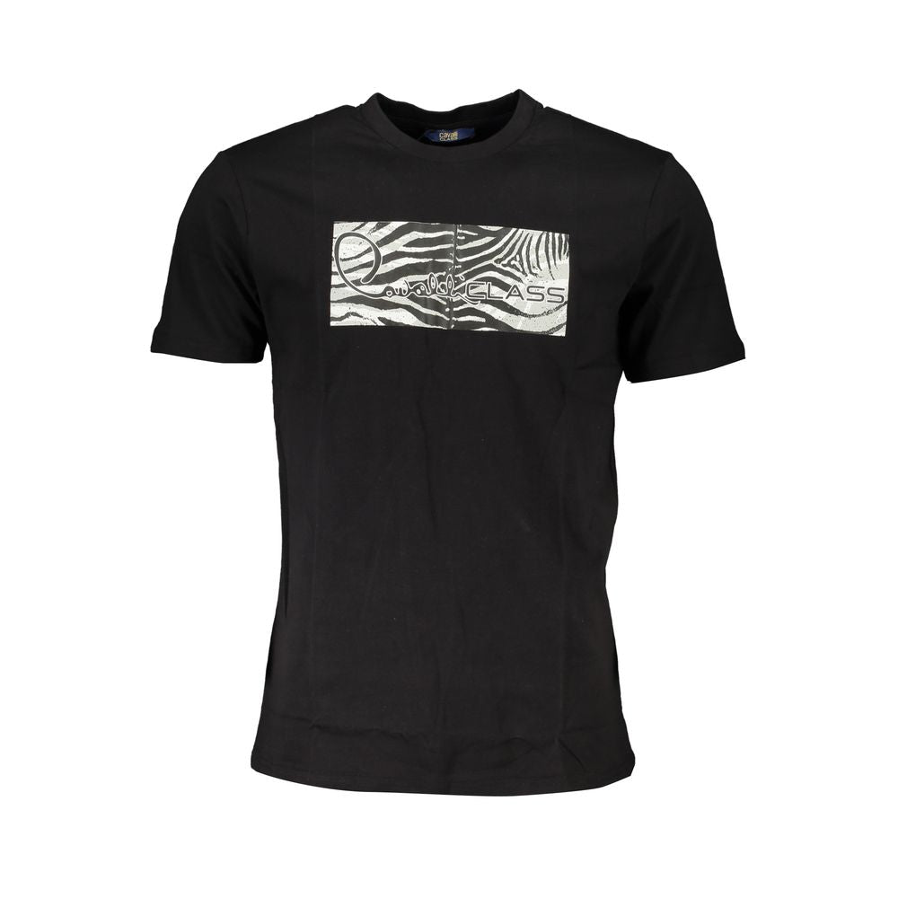 Cavalli Class Black Cotton T-Shirt Cavalli Class