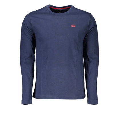 La Martina Regal Blue Crew Neck Embroidered Tee La Martina