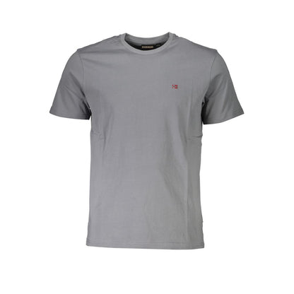 Napapijri Gray Cotton T-Shirt Napapijri