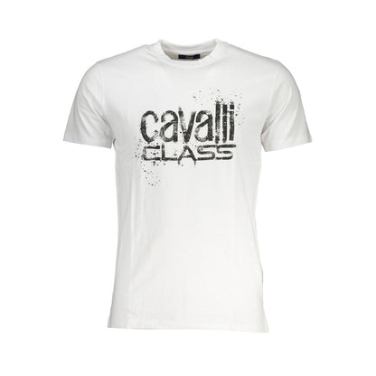 Cavalli Class White Cotton T-Shirt Cavalli Class