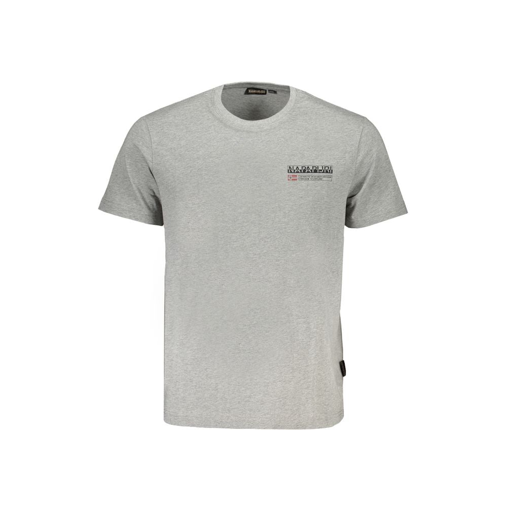 Napapijri Gray Cotton T-Shirt Napapijri