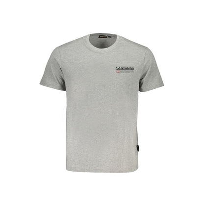 Napapijri Gray Cotton T-Shirt Napapijri