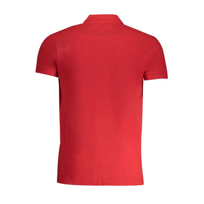 Cavalli Class Red Cotton Polo Shirt Cavalli Class