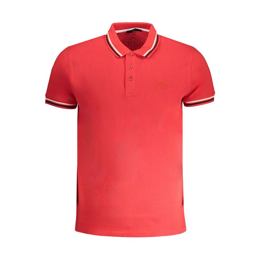 Cavalli Class Red Cotton Polo Shirt Cavalli Class