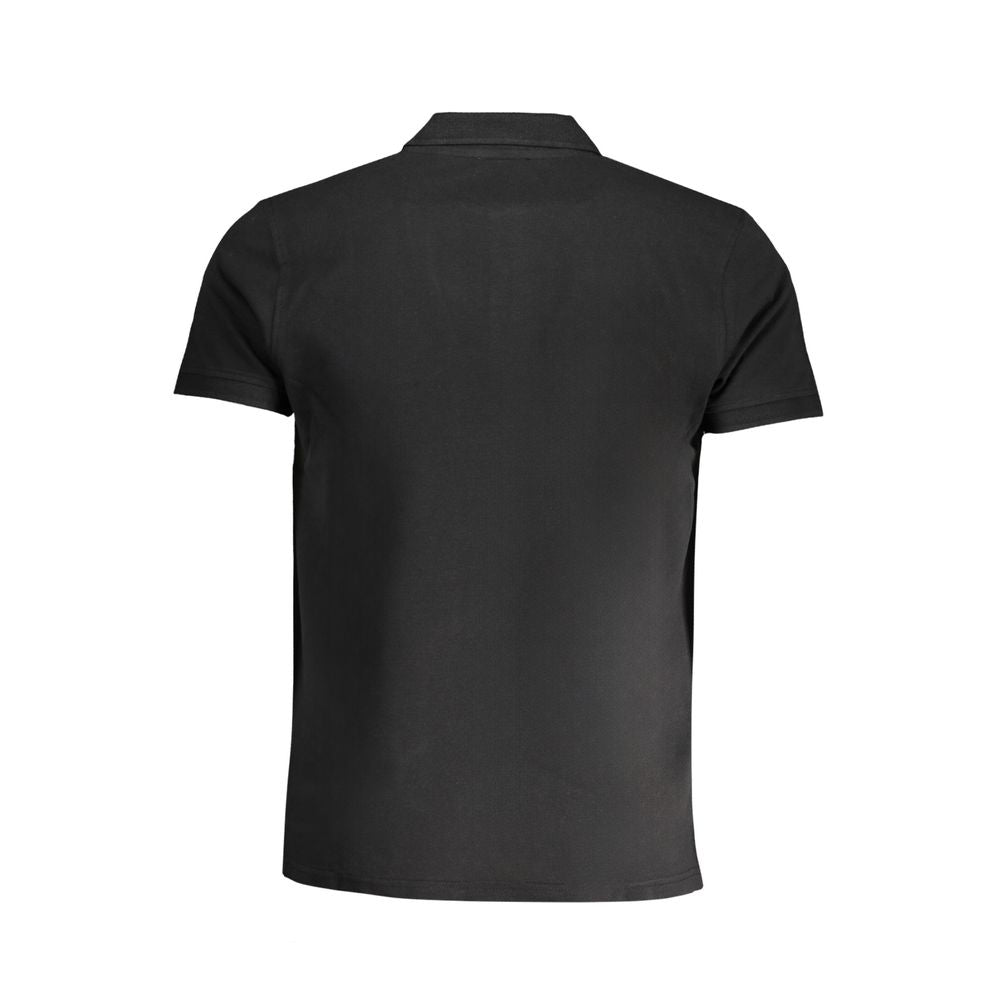 Cavalli Class Black Cotton Polo Shirt Cavalli Class