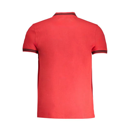 Cavalli Class Red Cotton Polo Shirt Cavalli Class