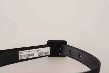 Dolce & Gabbana Black Velvet Leather Logo Waist Buckle Belt Dolce & Gabbana