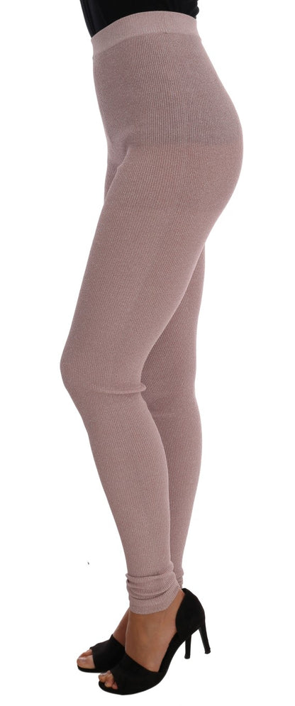 Dolce & Gabbana Elegant Pink Mid-Waist Stretch Pants Dolce & Gabbana