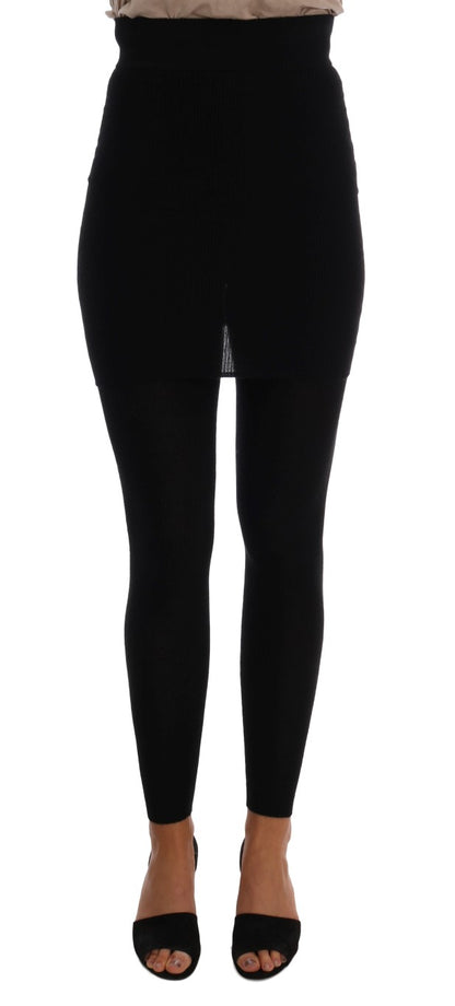 Dolce & Gabbana Elegant Black Cashmere Silk Stretch Pants Dolce & Gabbana