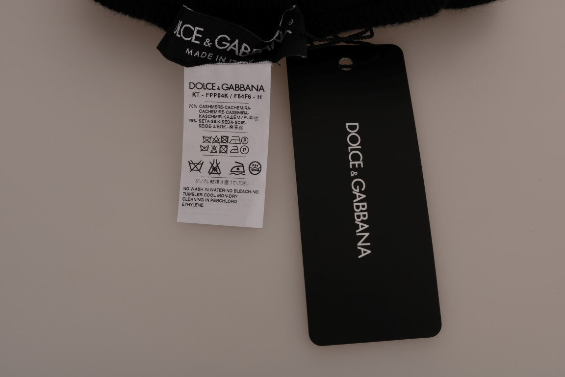 Dolce & Gabbana Elegant Black Cashmere Silk Stretch Pants Dolce & Gabbana