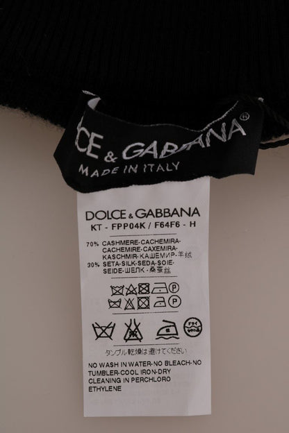 Dolce & Gabbana Elegant Black Cashmere Silk Stretch Pants Dolce & Gabbana