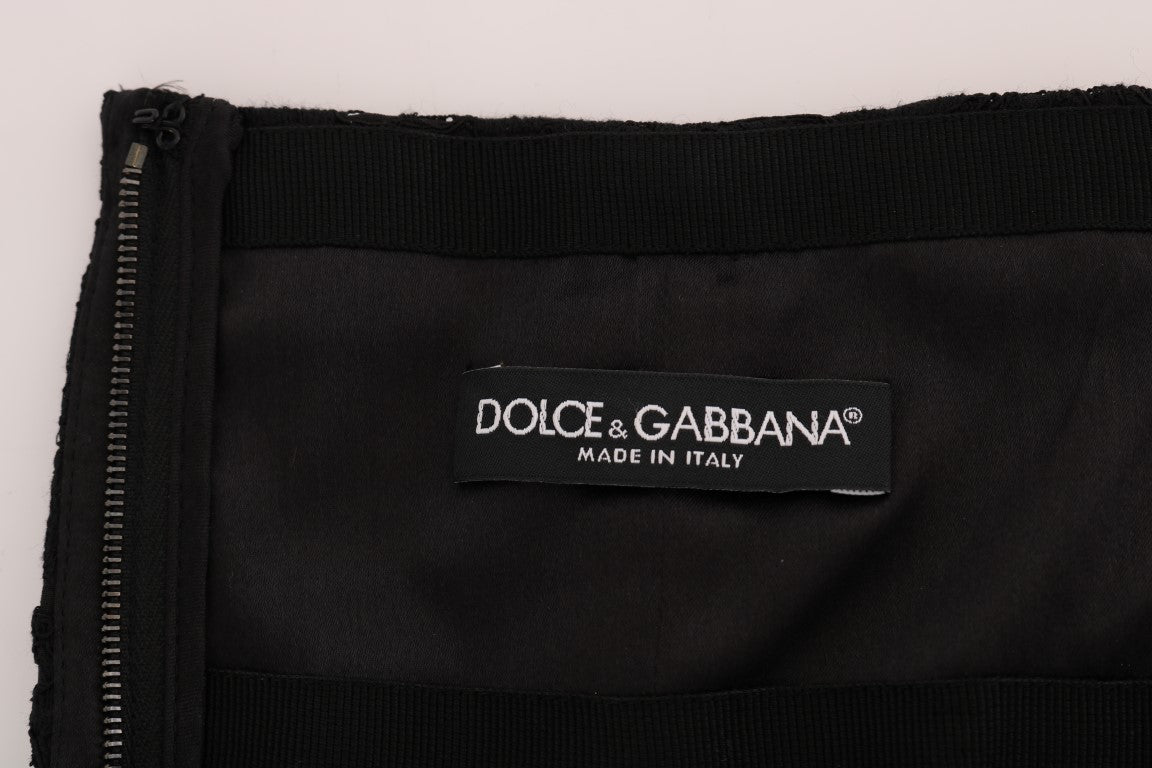 Dolce & Gabbana Elegant Floral Lace A-Line Mini Skirt Dolce & Gabbana