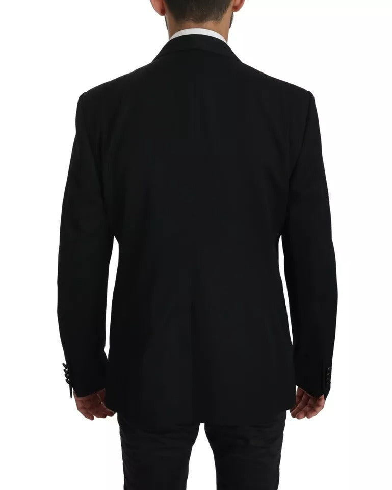 Dolce & Gabbana Black Single Breasted Formal Coat Blazer Dolce & Gabbana