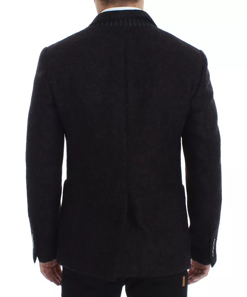 Dolce & Gabbana Bordeaux Alpaca Two Button Jacket Blazer Dolce & Gabbana