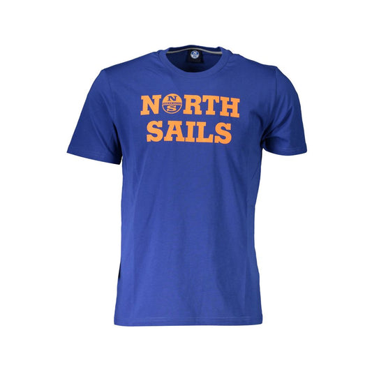 North Sails Chic Blue Cotton Tee with Signature Print North Sails