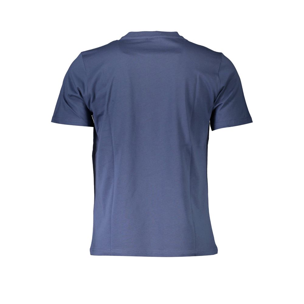 North Sails Blue Printed Round Neck Tee with Logo North Sails