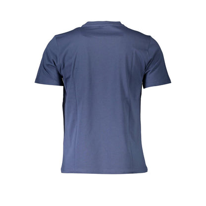 North Sails Blue Printed Round Neck Tee with Logo North Sails