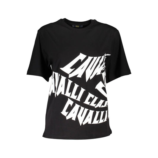 Cavalli Class Elegant Print Logo Tee with Round Neckline Cavalli Class