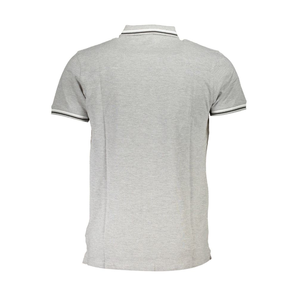 Cavalli Class Gray Cotton Polo Shirt Cavalli Class