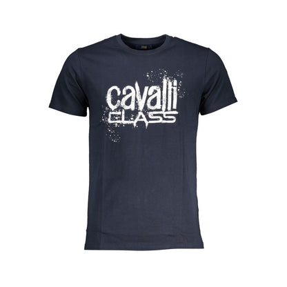 Cavalli Class Blue Cotton T-Shirt Cavalli Class