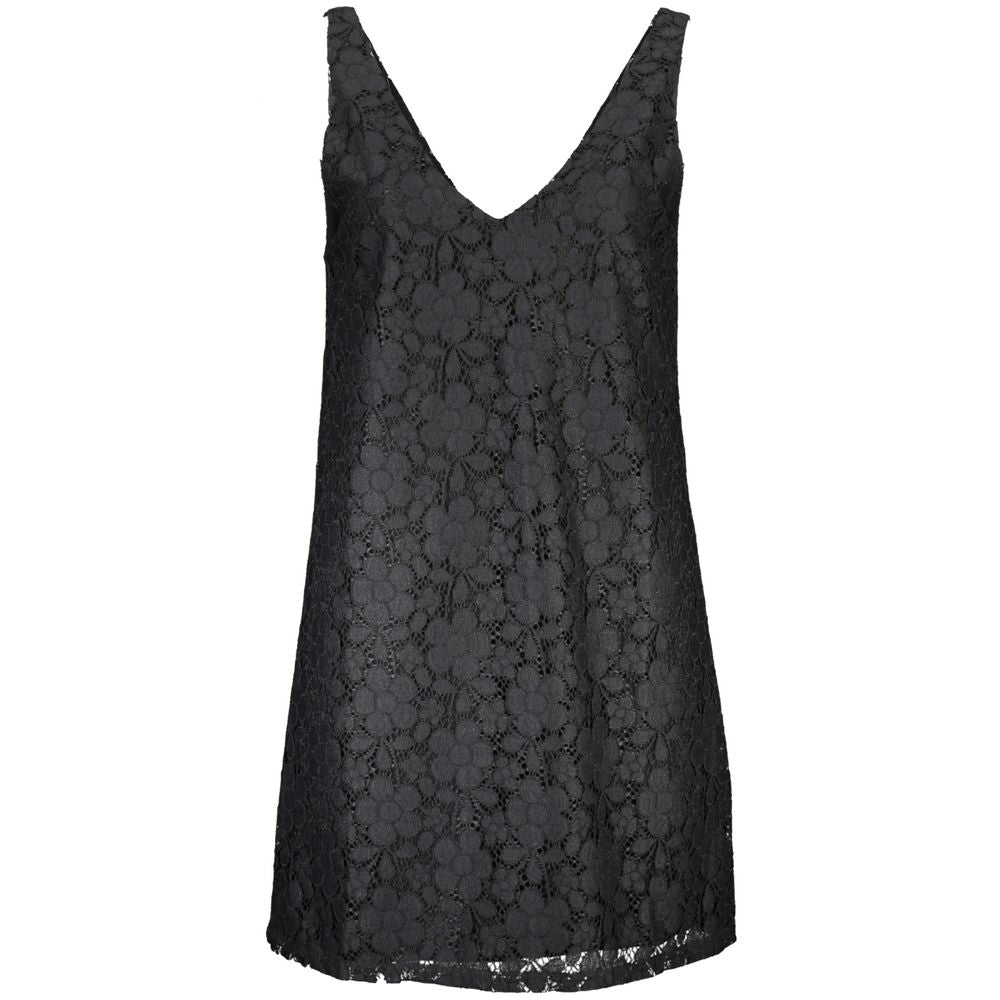 Desigual Black Viscose Dress Desigual