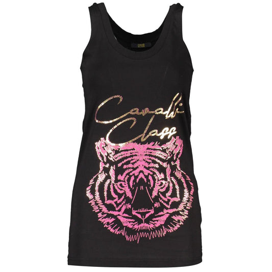 Cavalli Class Elegant Wide Shoulder Printed Tank Top Cavalli Class