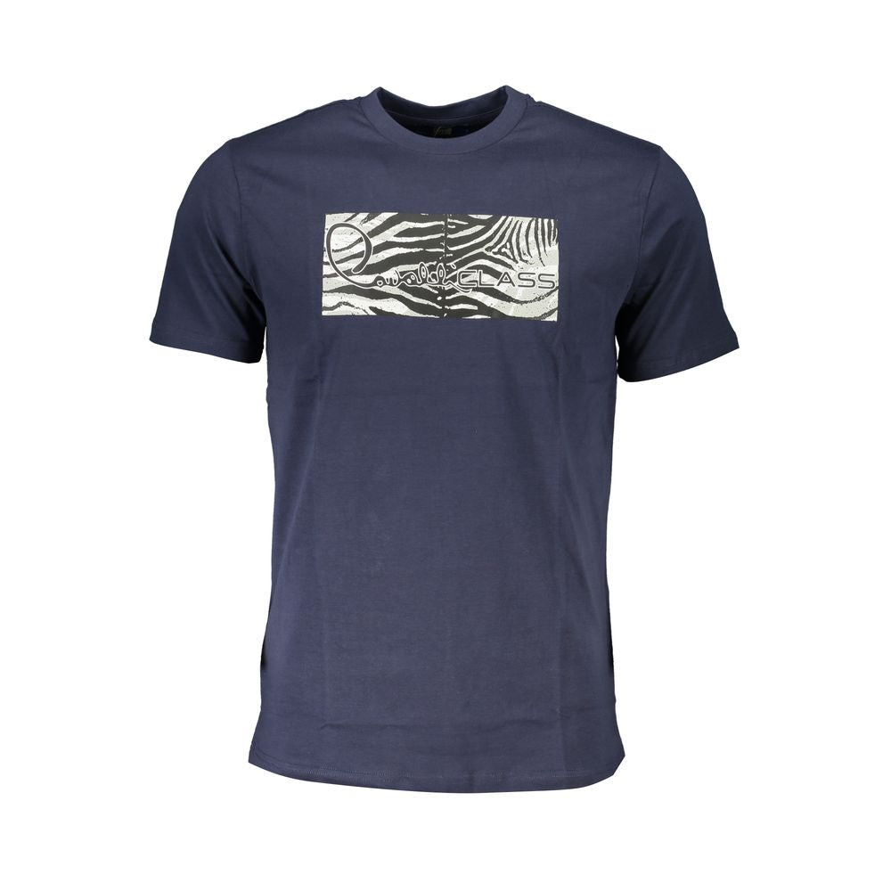 Cavalli Class Blue Cotton T-Shirt Cavalli Class