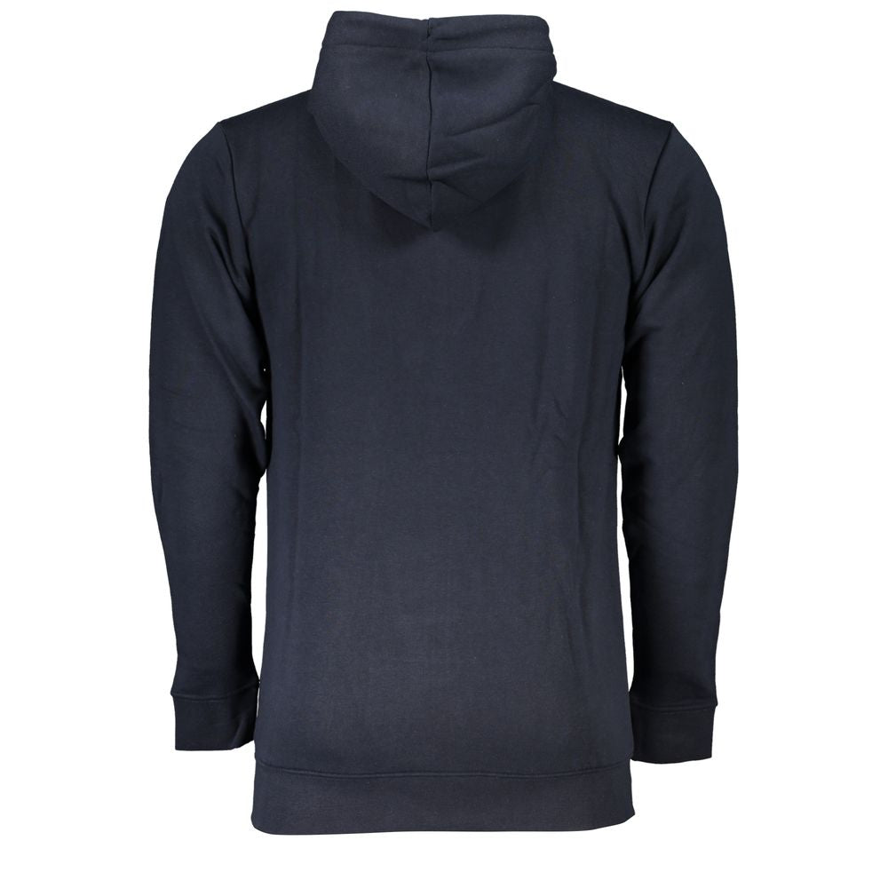 Cavalli Class Elegant Blue Hooded Zip Sweatshirt Cavalli Class