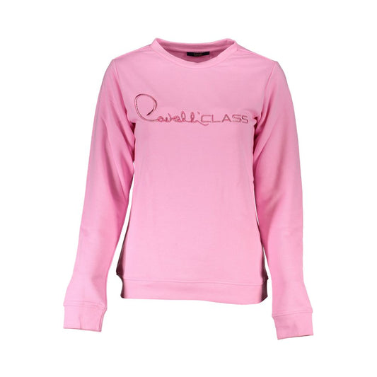 Cavalli Class Pink Cotton Sweater Cavalli Class