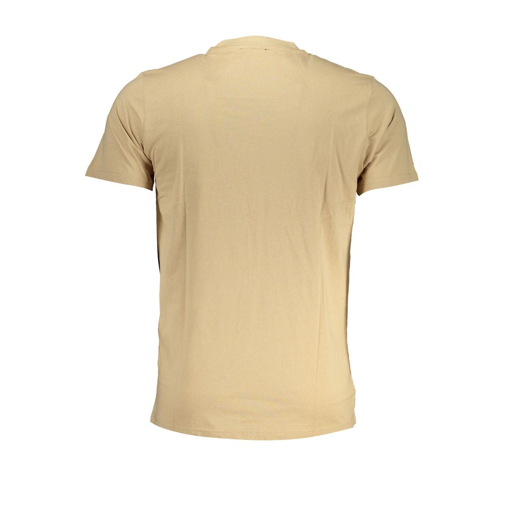 Cavalli Class Beige Cotton T-Shirt Cavalli Class